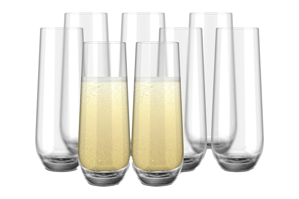 Stemless Champagne Flutes (Set of 8)