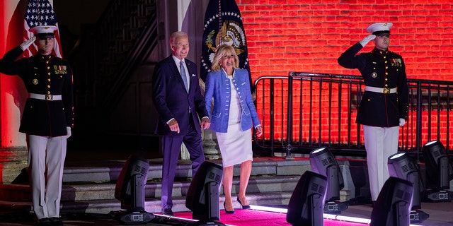 Philadelphia, USA- September 1st: President Joe Biden and First Lady Dr. Jill Biden arrive ahead of a speech on protecting American democracy in front of Independence Hall in Philadelphia, Pennsylvania