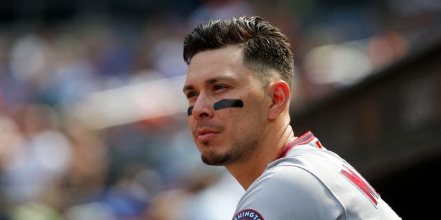 Joey Meneses of the Washington Nationals looks on against the New York Mets at Citi Field in New York on Sept. 4, 2022.