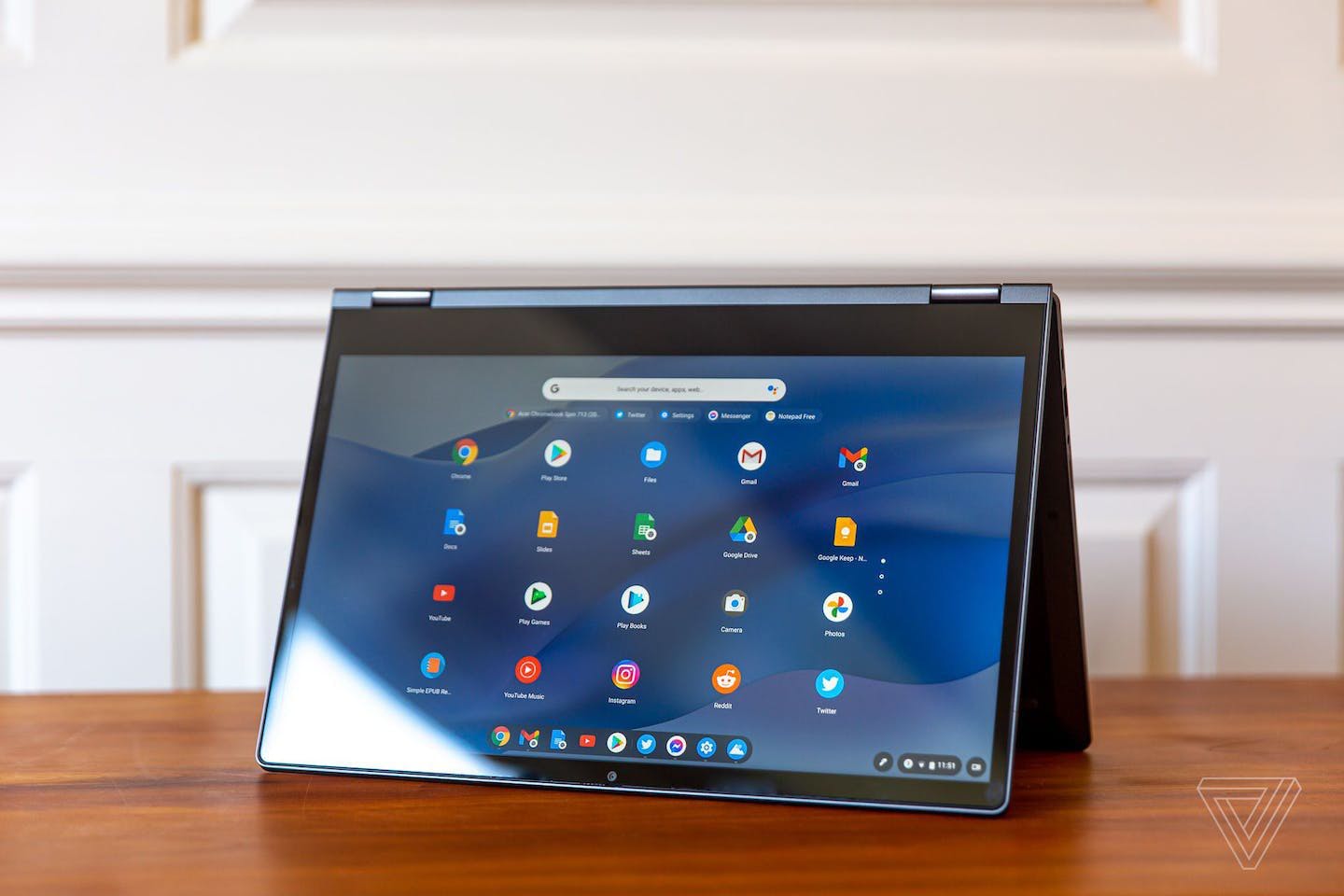 You can use the Lenovo Flex 5 in laptop, tent, stand, or tablet modes.  