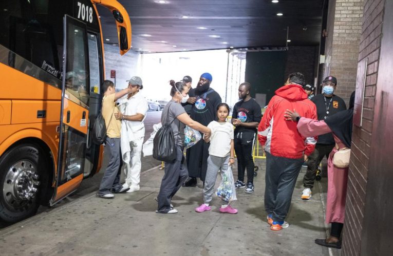 Record number of buses with migrants roll into NYC’s Port Authority