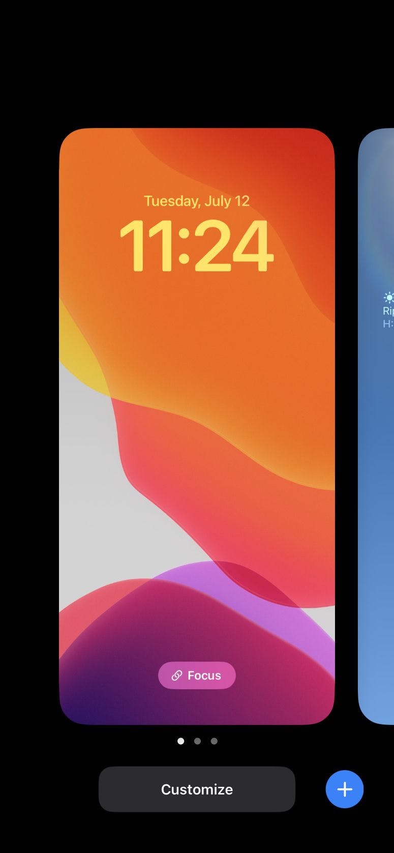 Lock screen choice screen