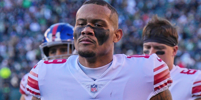 New York Giants wide receiver Kenny Golladay during a game against the Philadelphia Eagles Dec. 26, 2021, at Lincoln Financial Field in Philadelphia. 