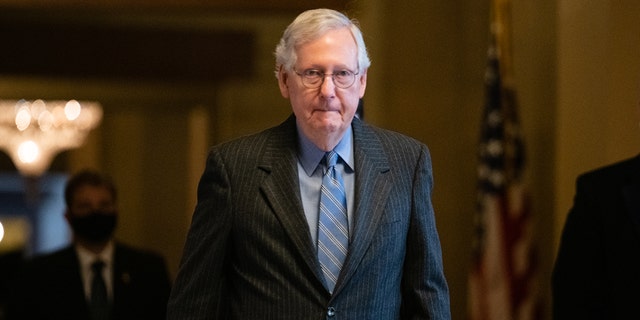 Senate Minority Leader Mitch McConnell, R-Ky., Wednesday predicted that Sen. Joe Manchin's permitting reform legislation will be "weak."