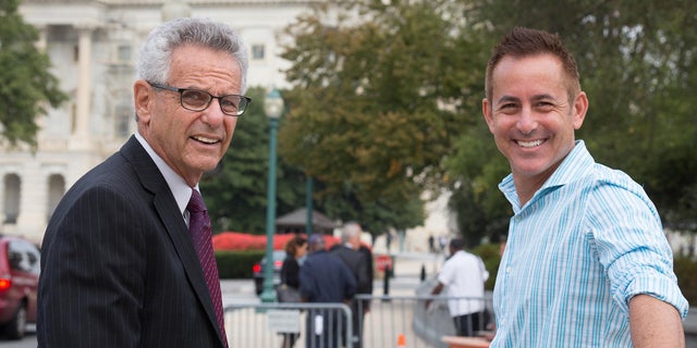 California Congressman Alan Lowenthal (D-CA) with his son, Los Angeles Superior Court Judge Daniel Lowenthal. 