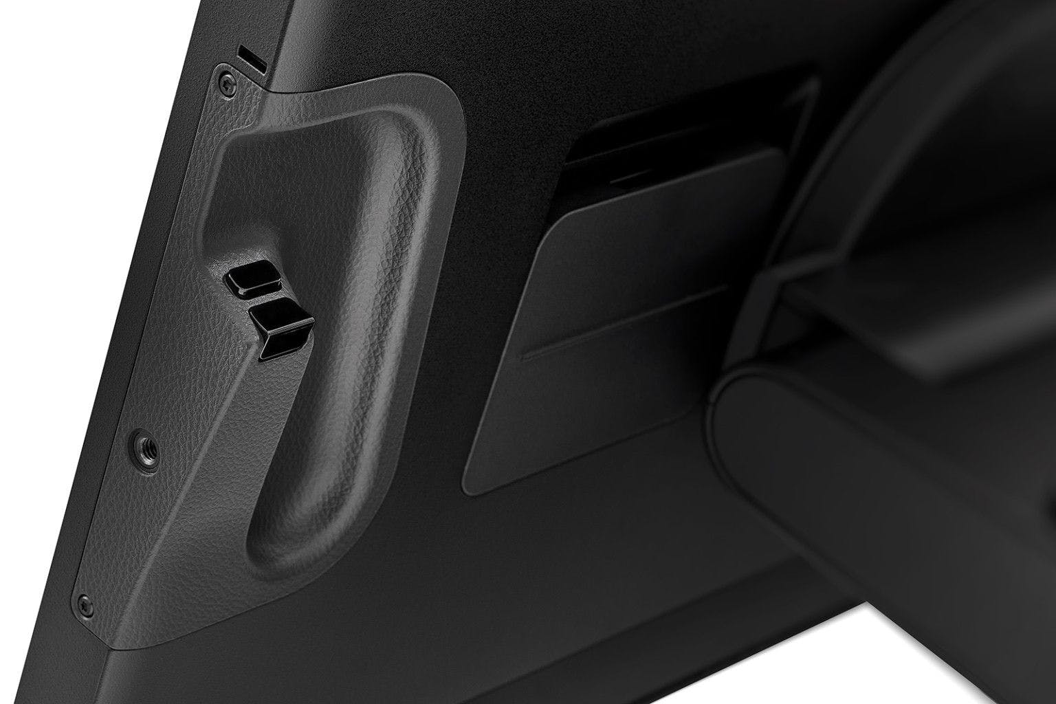 The Wacom Cintiq Pro 27 rear grips.