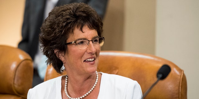 Rep. Jackie Walorski, R-Ind., participates in the House Ways and Means Committee Trade Subcommittee hearing on "The Effects of Tariffs on U.S. Agriculture and Rural Communities" on July 18, 2018.