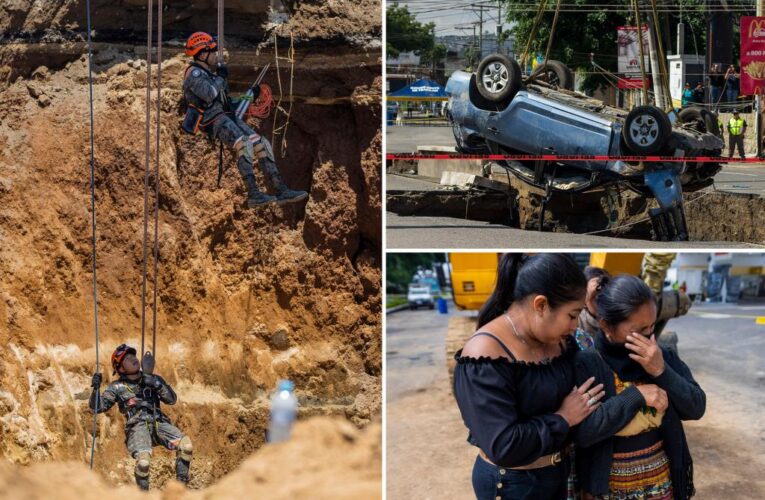 Searchers seek to recover 2 missing women in Guatemala sinkhole