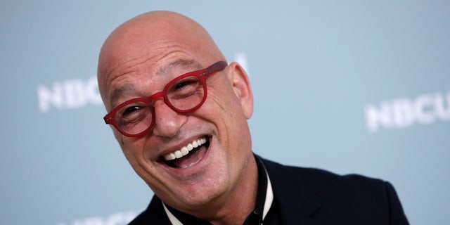 Comedian Howie Mandel from the NBC series "America's Got Talent" poses for photographers at the NBC Universal UpFront presentation in New York City on May 14, 2018.  