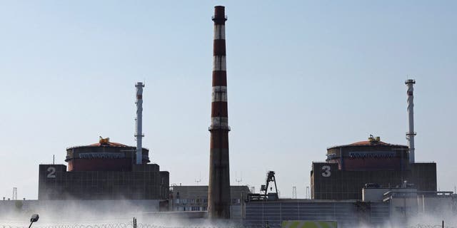 A view shows the Zaporizhzhia Nuclear Power Plant in the course of Ukraine-Russia conflict outside the Russian-controlled city of Enerhodar in Zaporizhzhia region, Ukraine, Aug. 30, 2022. 