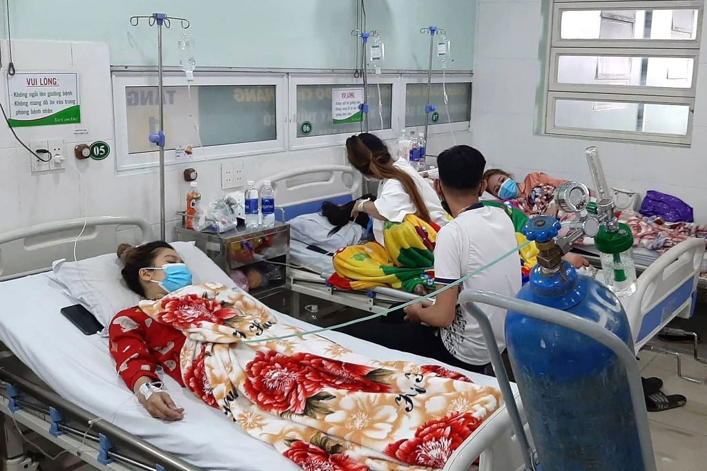 Victims of the karaoke bar fire are being treated at the An Phu General hospital in Binh Duong province.