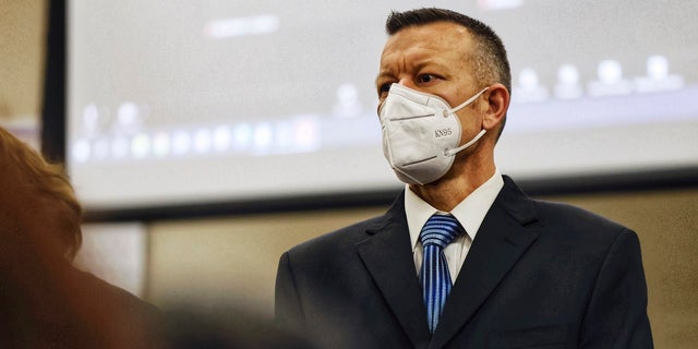 Paul Flores stands during his murder trial in Monterey County Superior Court in Salinas, Calif., Monday, July 18, 2022. 