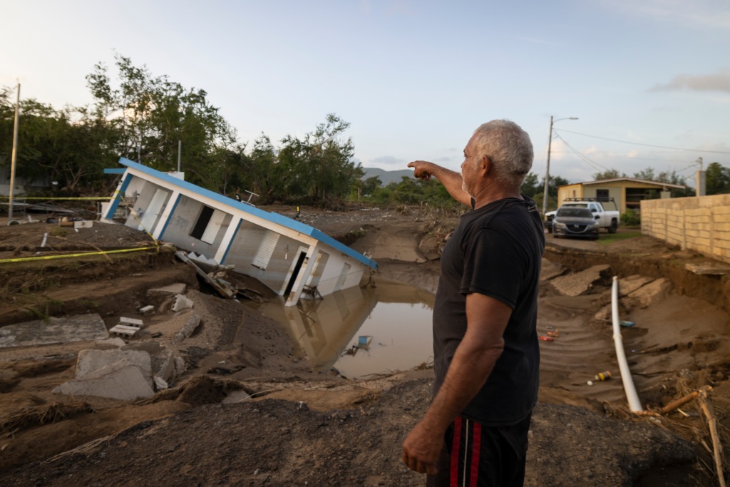 Landslides produced by Fiona caused damage onto Puerto Rico.