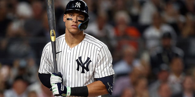 Aaron Judge, #99 of the New York Yankees, bats during the 3rd inning of the game against the Pittsburgh Pirates at Yankee Stadium on Sept. 20, 2022 in the Bronx borough of New York City. 