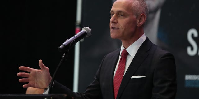 Brett Yormark talks with members of the media on June 18, 2019, in New York.