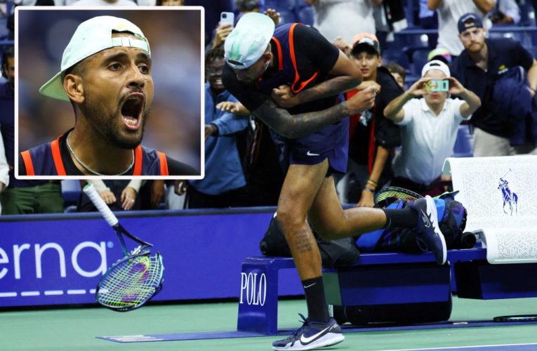 Nick Kyrgios’ downward spiral at US Open is painful to watch