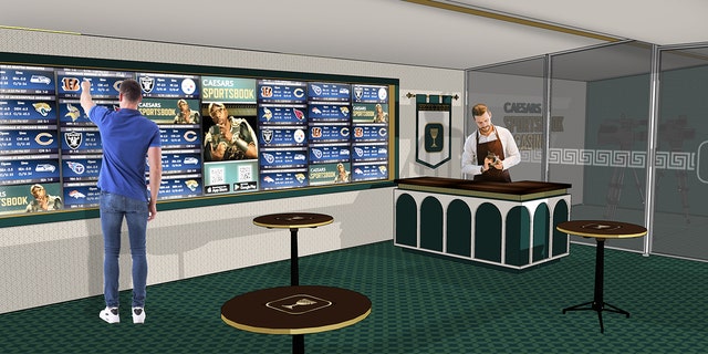 A rendering of what the Caesars Sportsbook and Casino Truck will look like.