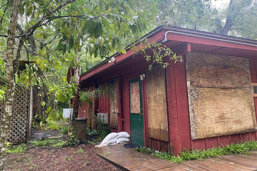 The center has rooms that are designed to protect the apes during extreme weather.