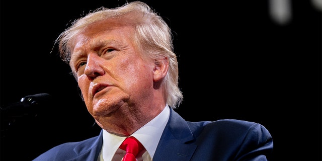 Former President Donald Trump speaks during the American Freedom Tour at the Austin Convention Center on May 14, 2022 in Austin, Texas. (Photo by Brandon Bell/Getty Images)