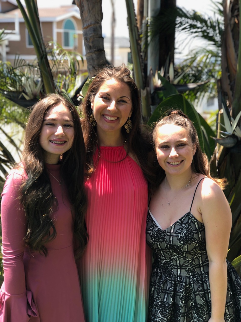 Stephanie Dreyer and her daughters, Alex and Gaby Dreyer. Dreyer said her girls didn't start wearing makeup until they entered high school. 