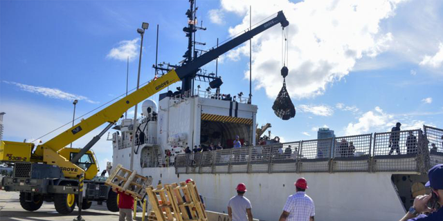 A Coast Guard crew seized about 24,700 pounds of cocaine and nearly 3,900 pounds of marijuana on Thursday at Base Miami Beach.