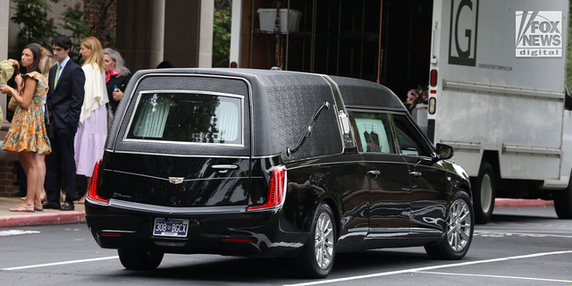 Mourners gather at the Second Presbyterian Church in Memphis, Tennessee, on September 10, 2022, for the funeral service for Eliza Fletcher.