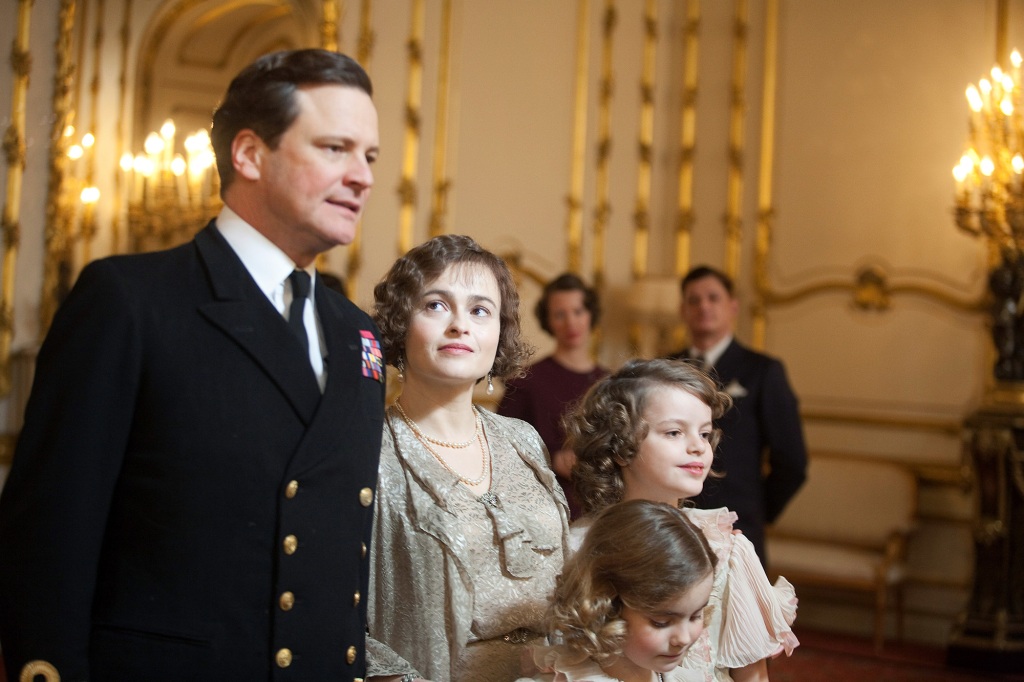 From left, Colin Firth, Helena Bonham Carter, Ramona Marquez, Freya Wilson in 2010's "The King's Speech."