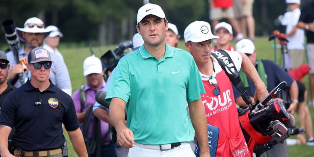 Scottie Scheffler during the final round of the 2022 PGA Tour Championship Aug. 28, 2022, at East Lake Golf Club in Atlanta. 