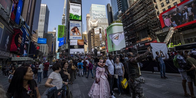 A general view of the Times Square in New York City, United States on September 16, 2022. 