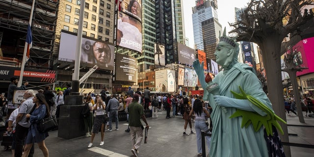 A general view of the Times Square in New York City, United States on September 16, 2022. 