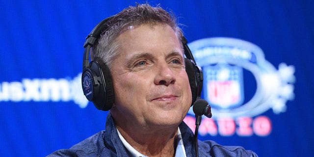 Former NFL coach Sean Payton speaks during an interview on day 3 of SiriusXM At Super Bowl LVI on Feb. 11, 2022 in Los Angeles. 