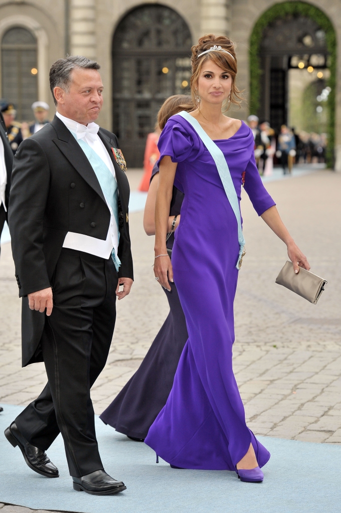 King Abdullah and Queen Rania dazzle at the wedding of Sweden's Crown Princess Victoria to Daniel Westling in Stockholm in 2010.