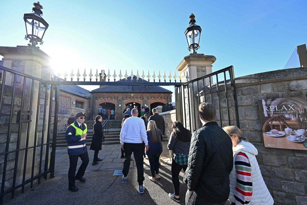 The high ticket prices have not kept crowds at bay  — with long lines of people seen mourners seen outside Windsor Castle following its reopening on Thursday. 