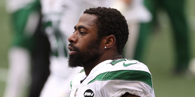 Marcus Maye of the New York Jets before a game against the Seattle Seahawks at CenturyLink Field Dec. 13, 2020, in Seattle.