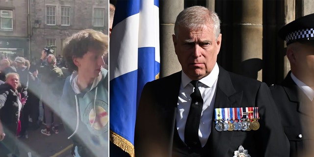 A man who heckled Prince Andrew in Scotland was arrested, Sept. 12, 2022.