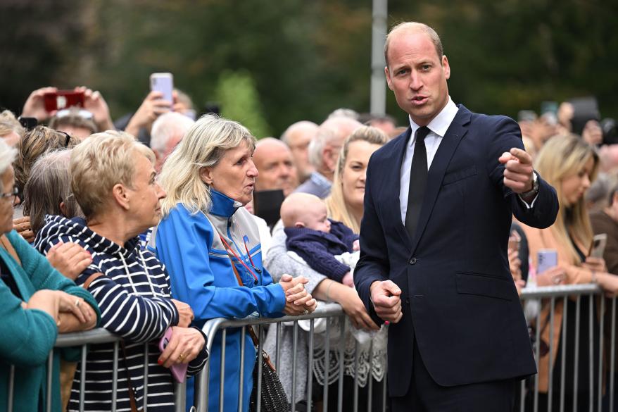 Prince William speaks to members of the public at Sandringham on Sept. 15.