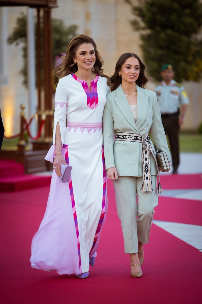Queen Rania (left), here with Princess Iman, is considered one of the world's most stylish monarchs.