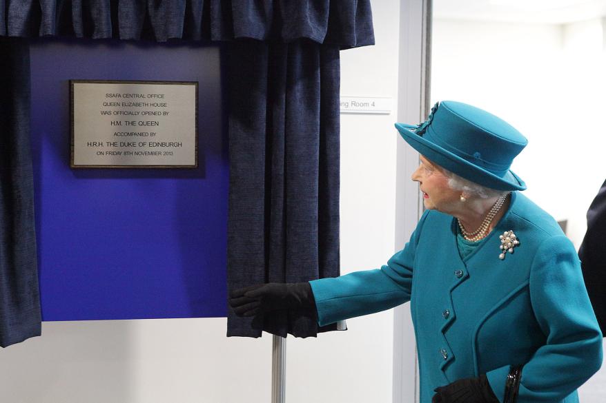 Queen Elizabeth during Her Majesty's visit to SSAFA Headquarters