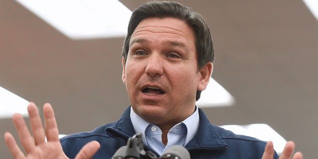 Florida Gov. Ron DeSantis speaks at a press conference in November 2021. 