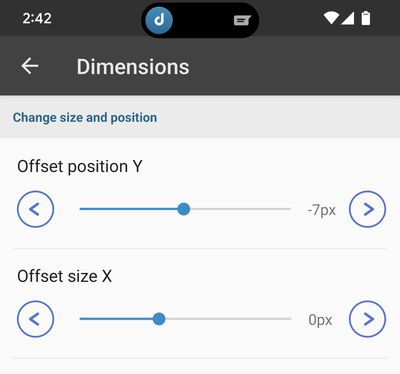 A screenshot of the customization options offered by the DynamicSpot app