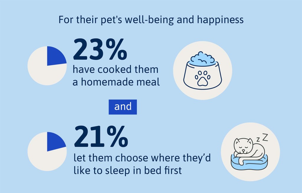 Poll takers admitted to cooking homemade meals and letting animals sleep in bed.