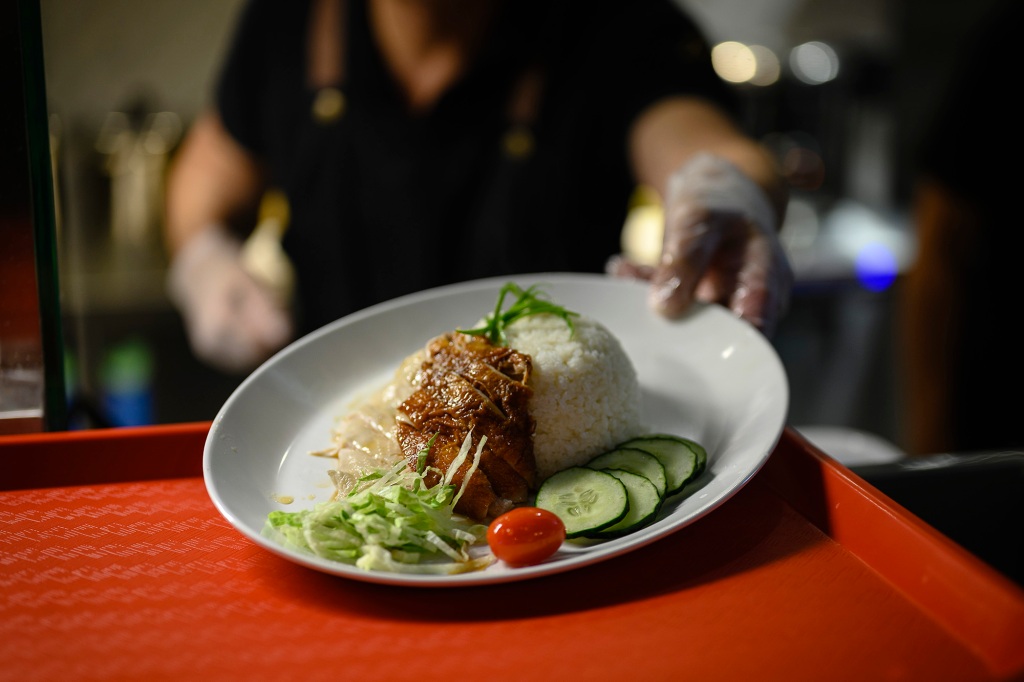 The signature chicken rice dish from Hainan Jones.