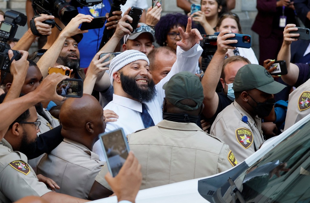 Adnan Syed swamped by supporters as he's freed Monday.