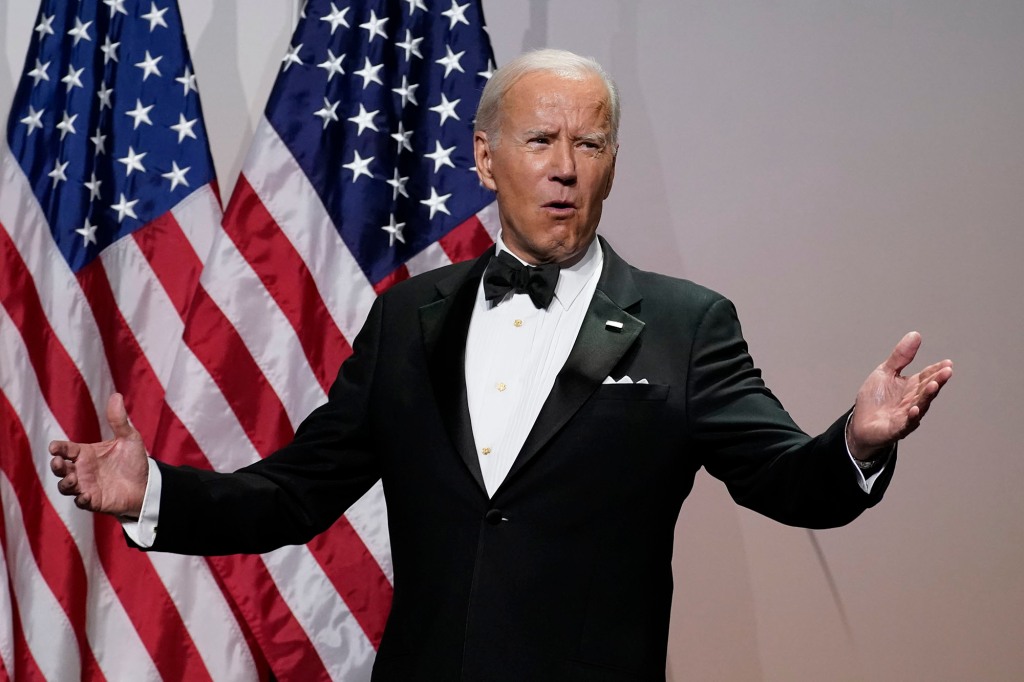 
President Biden speaks at the 45th Congressional Hispanic Caucus Institute Gala late Thursday.