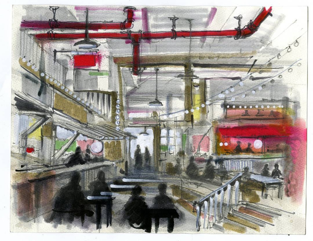 A rendering of the proposed Bourdain Market. 