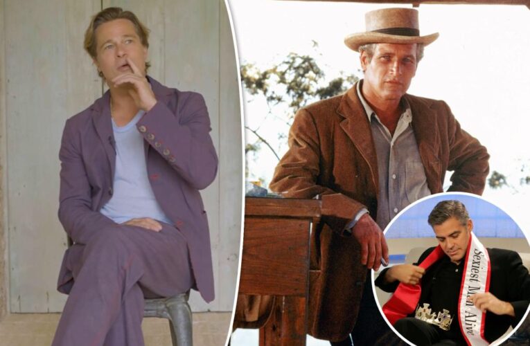 Brad Pitt calls Newman, Clooney ‘most handsome men in the world’