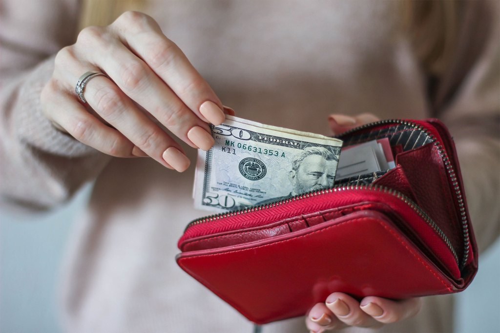 Woman Holding Purse