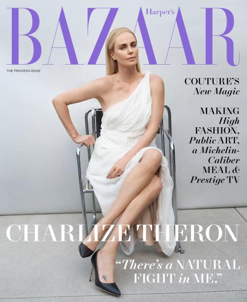 Charlize Theron Cover Harper's BAZAAR October 2022