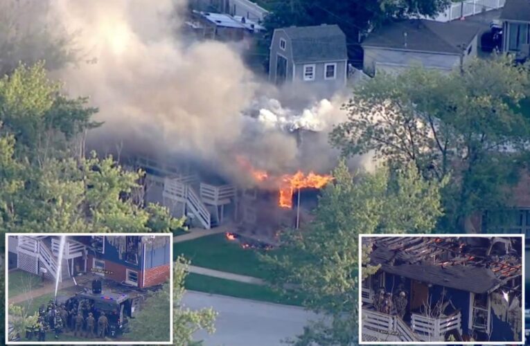 Gunman found dead after killing 3 relatives, setting suburban Chicago home ablaze