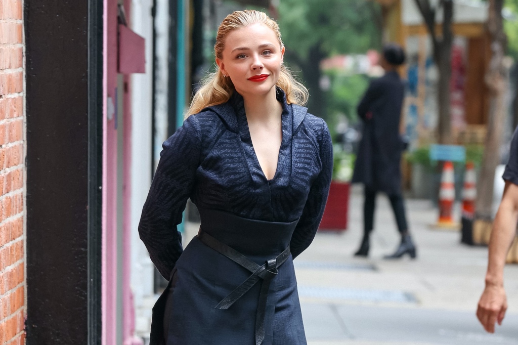 NEW YORK, NY - JULY 18: Chloe Grace Moretz is seen on the film set of 'The Ballad of Ruby Salem' on July 18, 2022 in New York City.  (Photo by Jose Perez/Bauer-Griffin/GC Images)